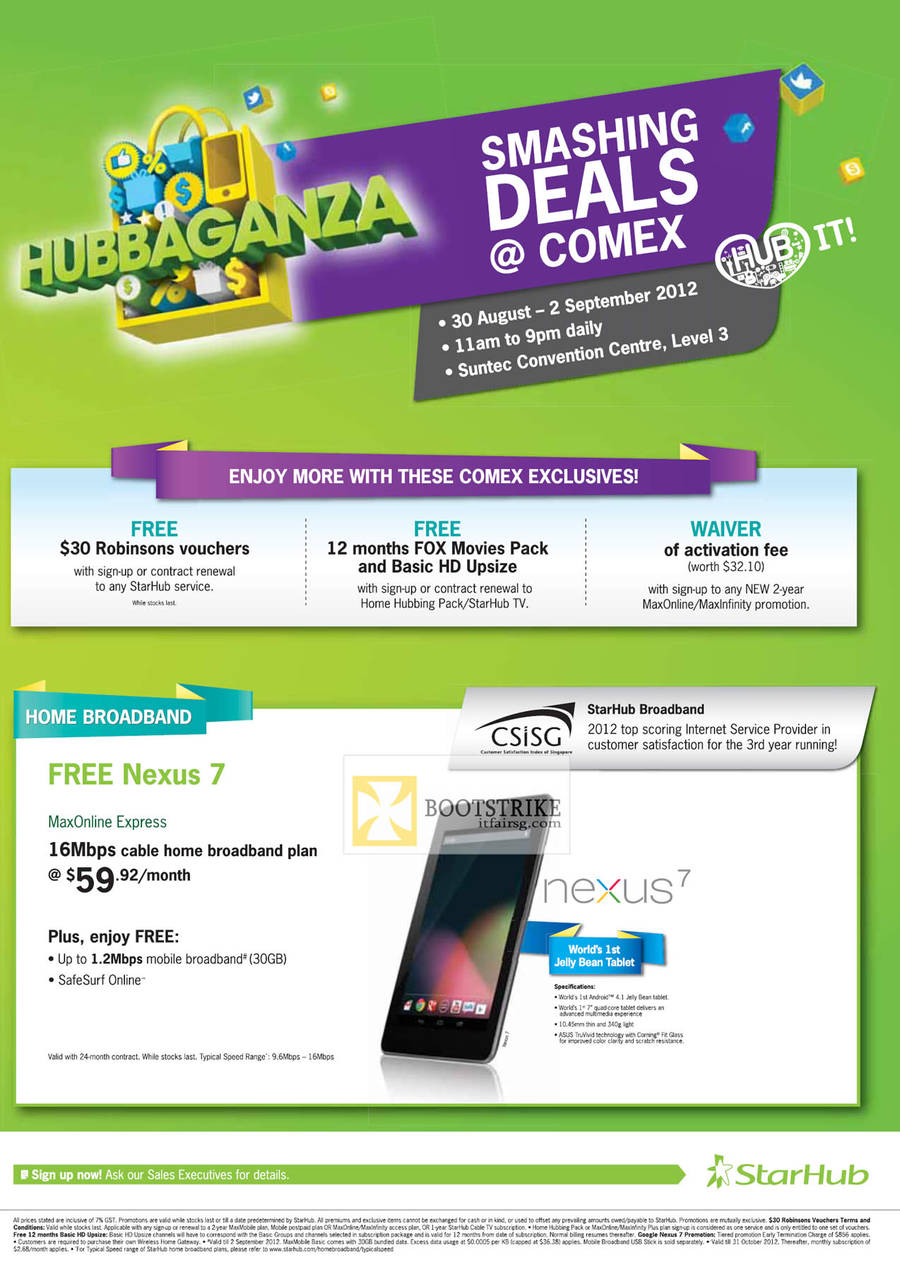 Exclusives Broadband Nexus 7 Maxonline Express, Robinsons, Fox Movies Pack