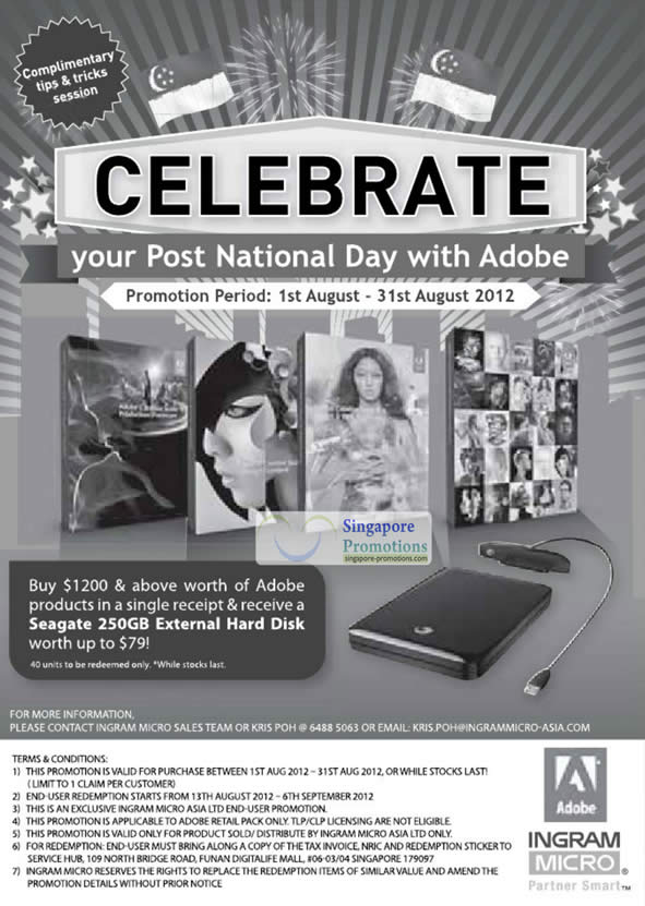 Featured image for Adobe Free 250GB External Hard Disk With $1200 Spend @ Ingram Micro 1 – 31 Aug 2012