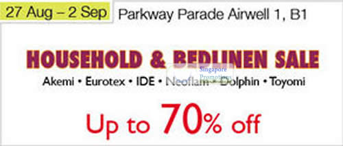 Featured image for (EXPIRED) Isetan Household & Bedlinen Sale Up To 70% Off @ Isetan Katong 27 Aug – 2 Sep 2012