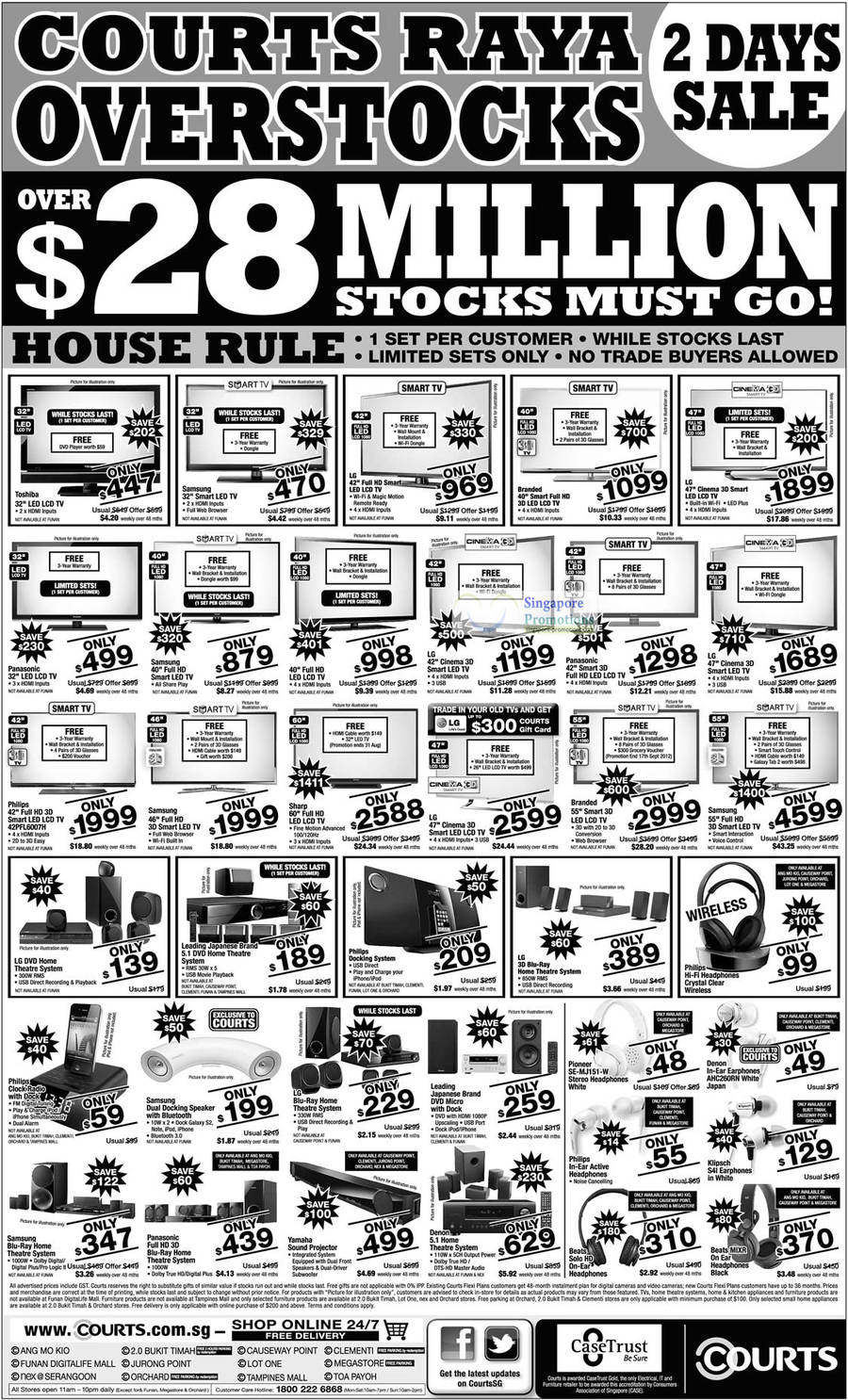 LED TVs, Earphones, Headphones, Philips, Pioneer, Denon, Klipsch, Beats