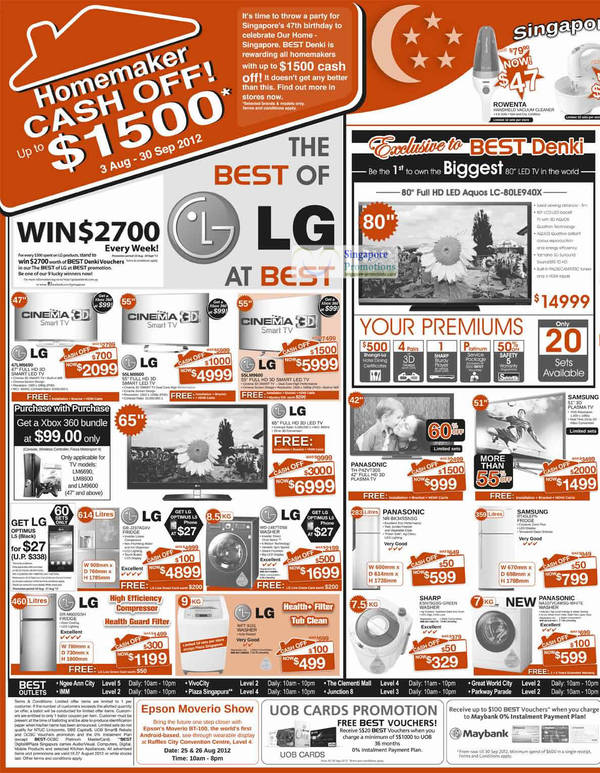 Featured image for Best Denki TV, Digital Cameras & Appliances Offers 24 Aug – 27 Aug 2012