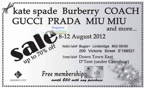 Featured image for (EXPIRED) Luxury City Branded Handbags Sale @ Downtown East 8 – 12 Aug 2012