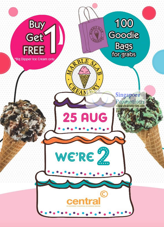 Featured image for (EXPIRED) Marble Slab Creamery 1 For 1 Promotion @ Central 25 Aug 2012