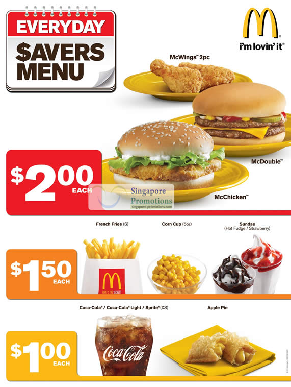 McDonalds 23 Aug 2012 » McDonald's Singapore $2 McChicken, McDouble ...