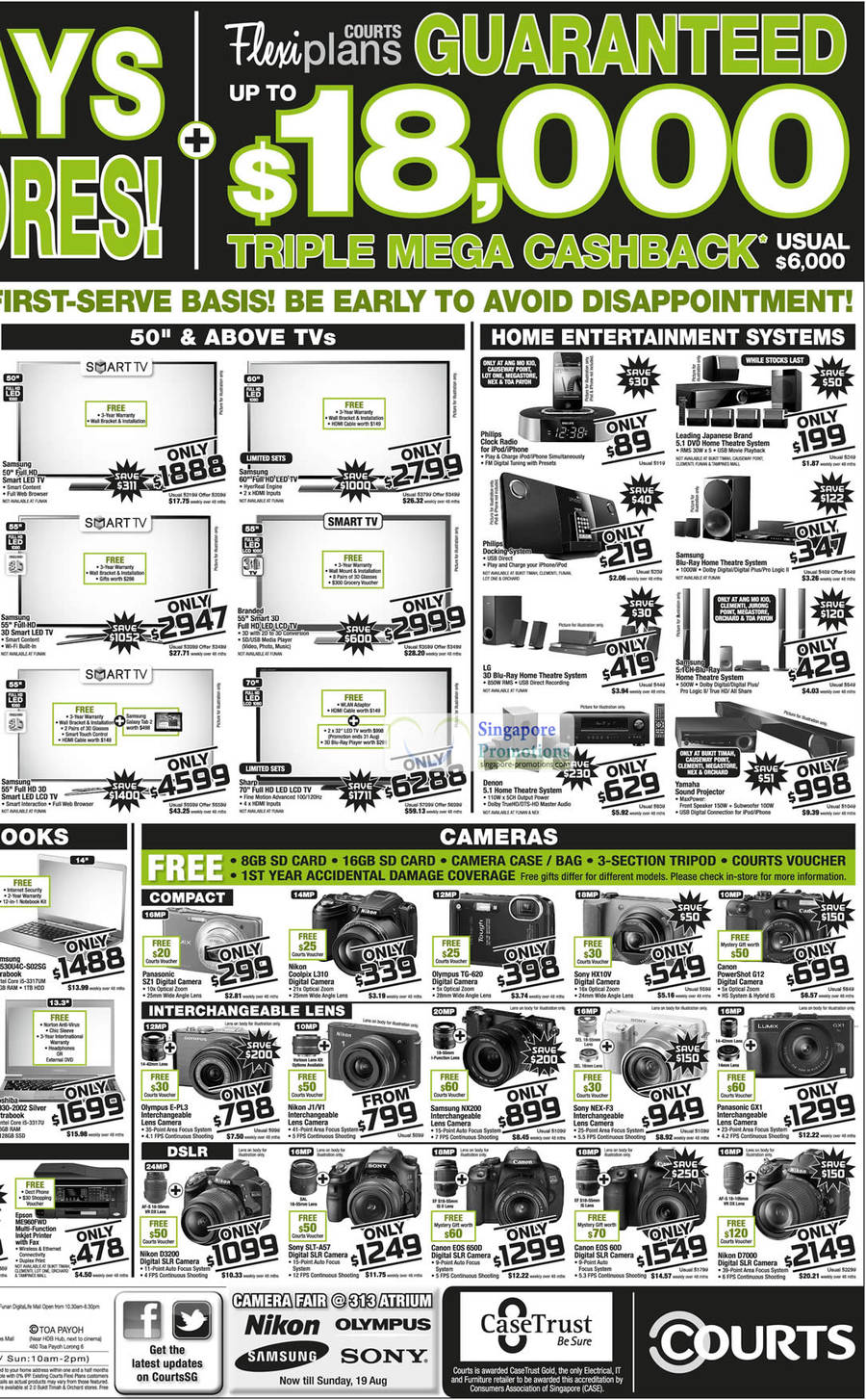 Notebooks, Digital Cameras, Samsung, Toshiba, Epson Printer, Panasonic, Olympus, Nikon, Canon, Olympus