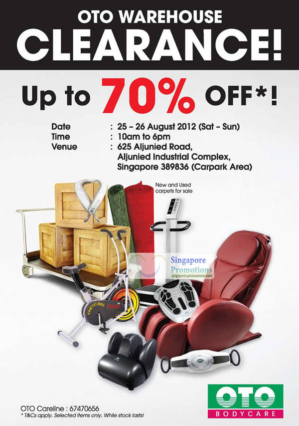 Featured image for (EXPIRED) OTO Warehouse Clearance Sale Up To 70% Off @ Aljunied Industrial Complex 25 – 26 Aug 2012