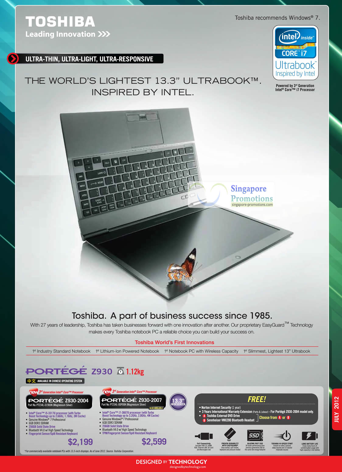 Featured image for Toshiba Business Notebooks & Ultrabooks Promotion Price List 1 Jul - 31 Aug 2012 