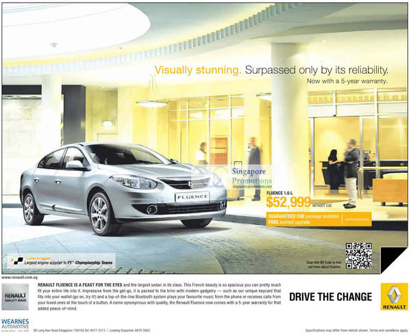 Featured image for Renault Fluence Sedan Wearnes Automotive Price Offer 11 Aug 2012