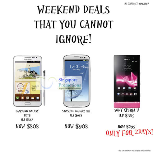 Featured image for 3Mobile & Handphone Shop No Contract Smartphones Offers 25 Aug 2012