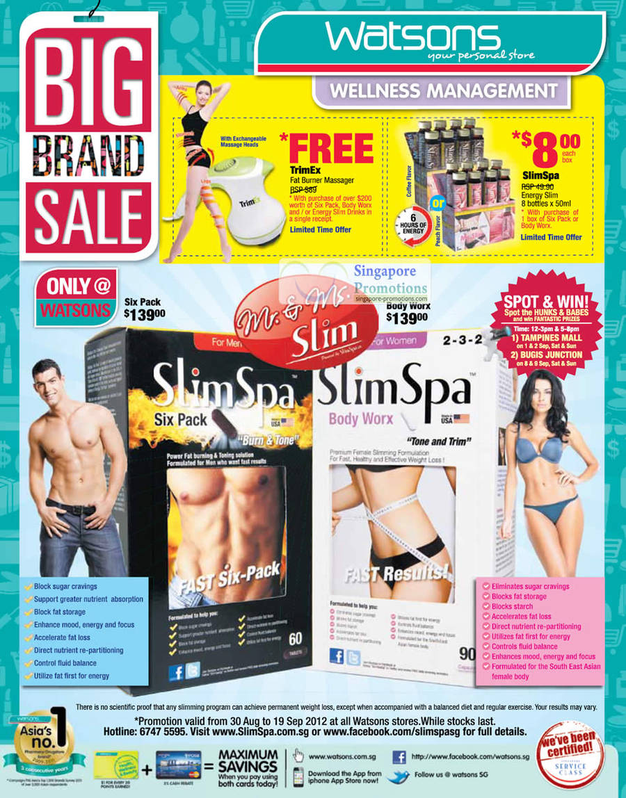 SlimSpa Energy Slim, Six Pack, Body Worx