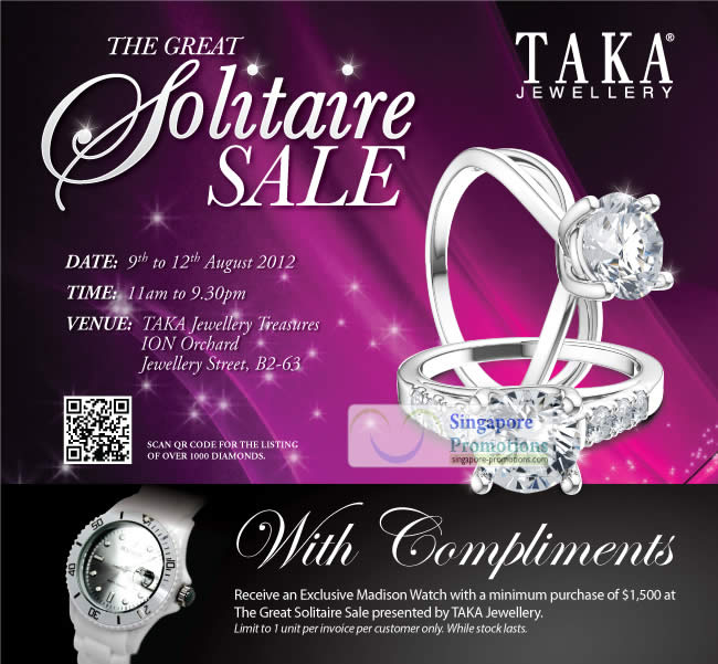 Featured image for Taka Jewellery The Great Solitaire Sale @ ION Orchard 9 - 12 Aug 2012