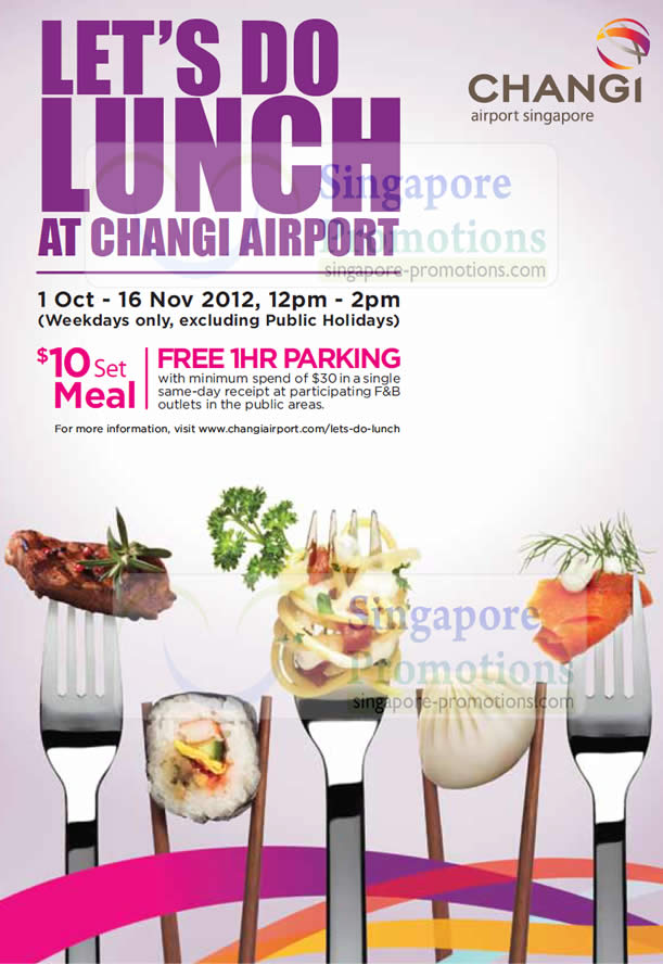 Featured image for Changi Airport Special $10 Lunch Menu Offers 1 Oct - 16 Nov 2012