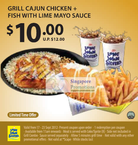 10.00 Grill Cajun Chicken n Fish with Lime Mayo Sauce Coupon » Long ...
