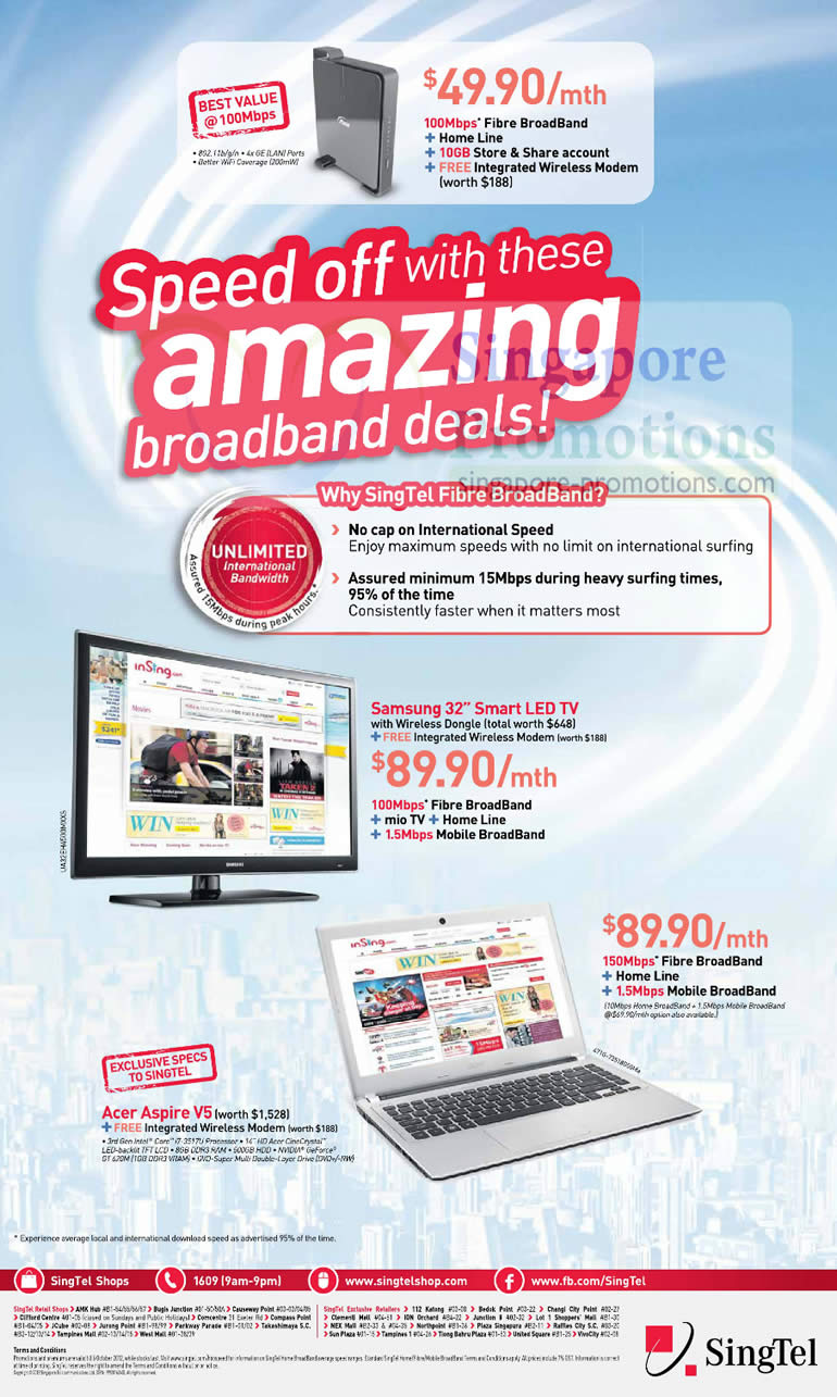 100Mbps Fibre Broadband Bundle Deal, Free Samsung 32 Smart ...