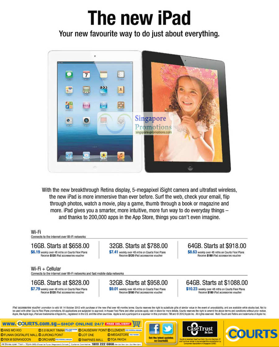 Courts iPad 3 Offers 21 Sep 2012