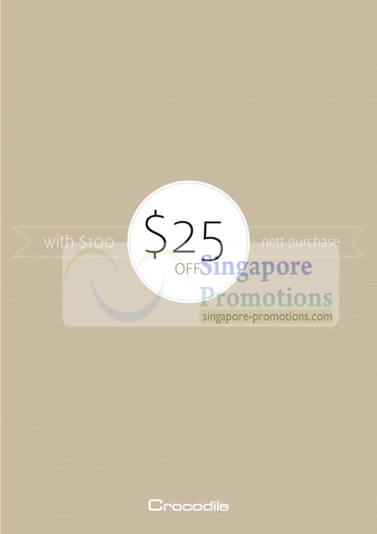 Featured image for (EXPIRED) Crocodile Fashion $25 Off With Every $100 Spend 21 – 30 Sep 2012