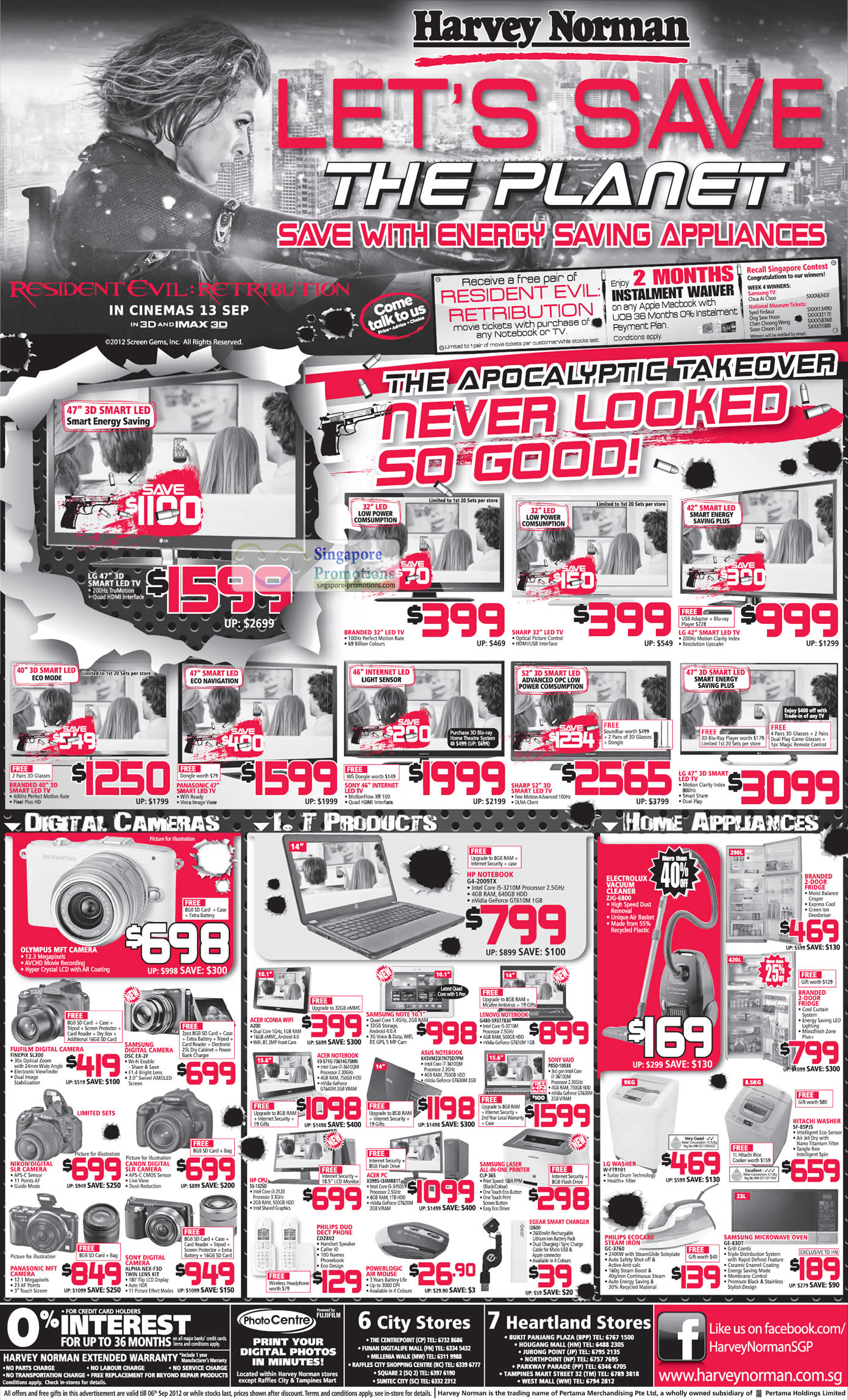 Featured image for Harvey Norman Digital Cameras, Furniture, Notebooks & Appliances Offers 1 - 7 Sep 2012