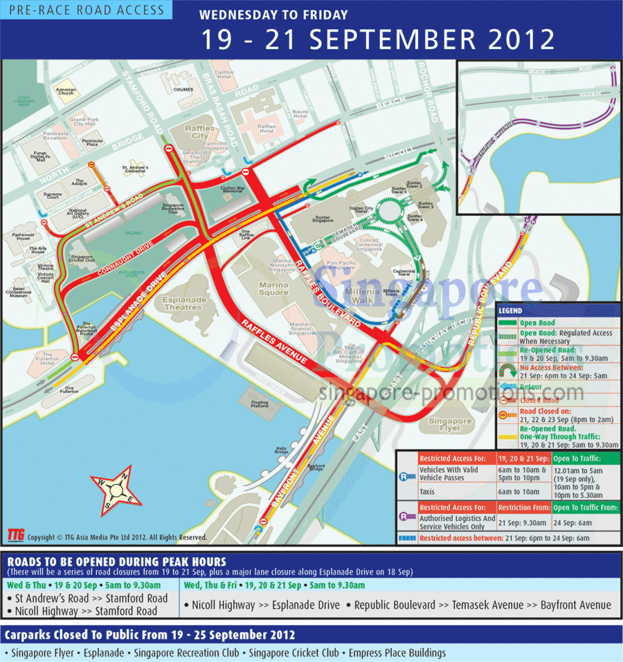 F1 Road Closure 19 Sep – 21 Sep 2012