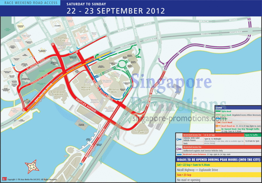 F1 Road Closure 22 Sep – 23 Sep 2012