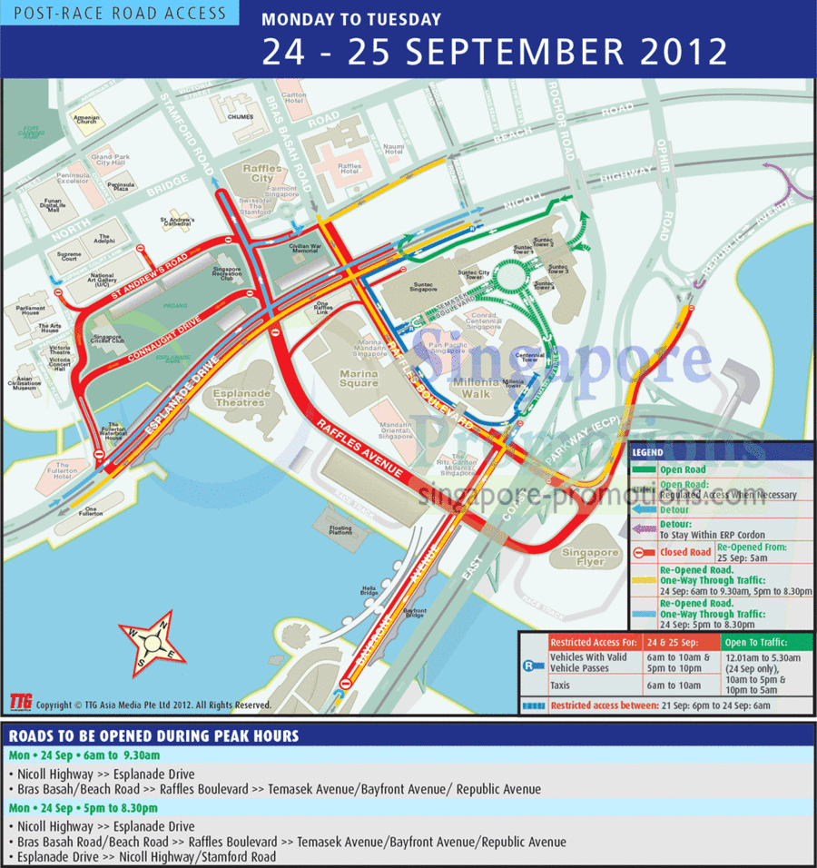 F1 Road Closure 24 Sep – 25 Sep 2012