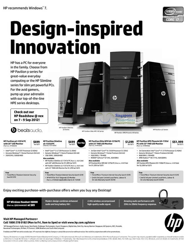 hp desktop offers