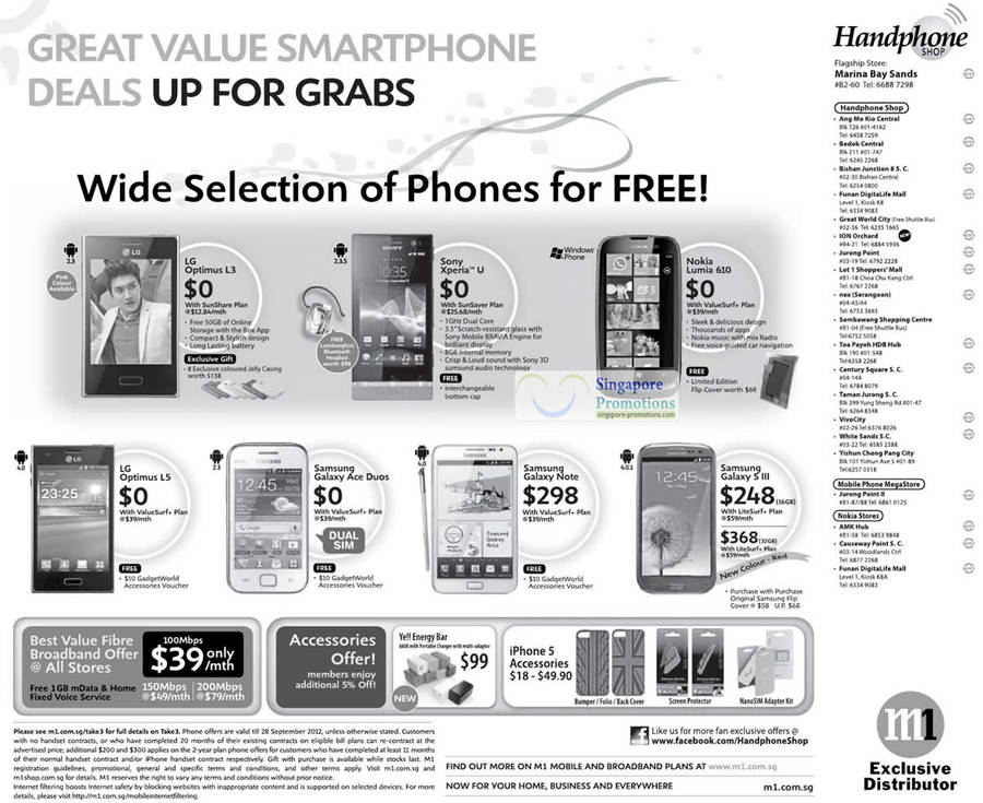 Handphone Shop LG Optimus L3, L5, Sony Xperia U, Nokia Lumia 610, Samsung Galaxy Ace Duos, Note, S III