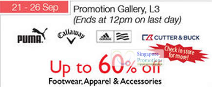 Featured image for (EXPIRED) Isetan Scotts Puma, Callaway & Adidas Promotion 21 – 26 Sep 2012