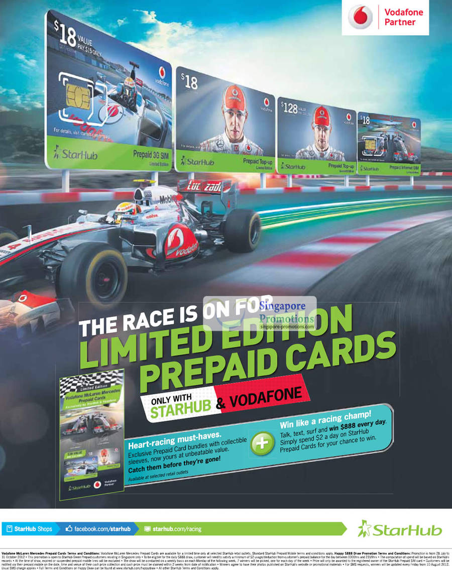 Prepaid Cards Vodafone, Free Collectible Sleeves