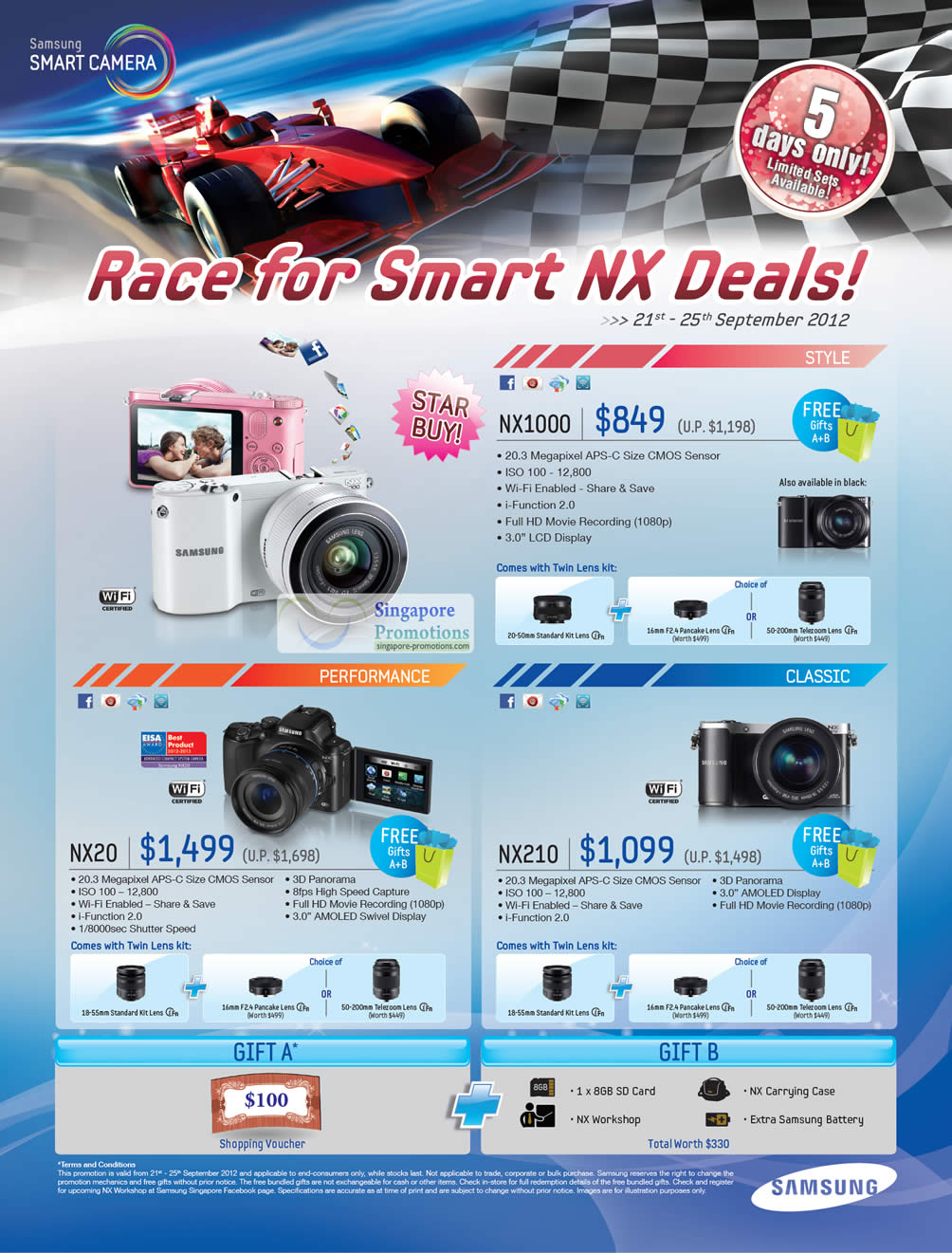 Featured image for Samsung Digital Cameras Promotion Offers With Free Gifts 20 Sep - 21 Oct 2012