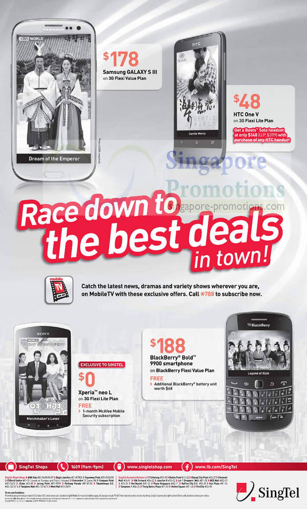 Featured image for Singtel Smartphones, Tablets, Home/Mobile Broadband & Mio TV Offers 29 Sep – 5 Oct 2012