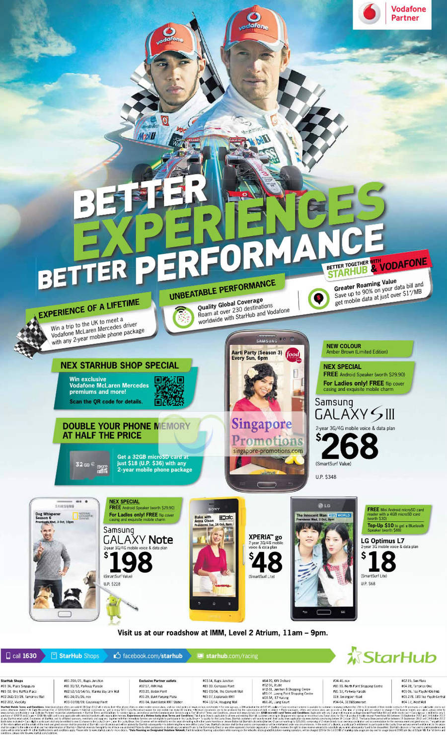 Samsung Galaxy S III, Note, Sony Xperia Go, LG Optimus L7, IMM Roadshow