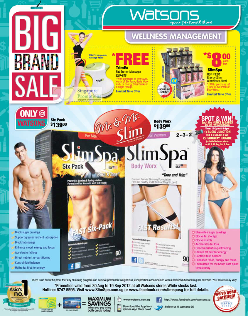 SlimSpa Six Pack Body Worx Watsons Personal Care Health