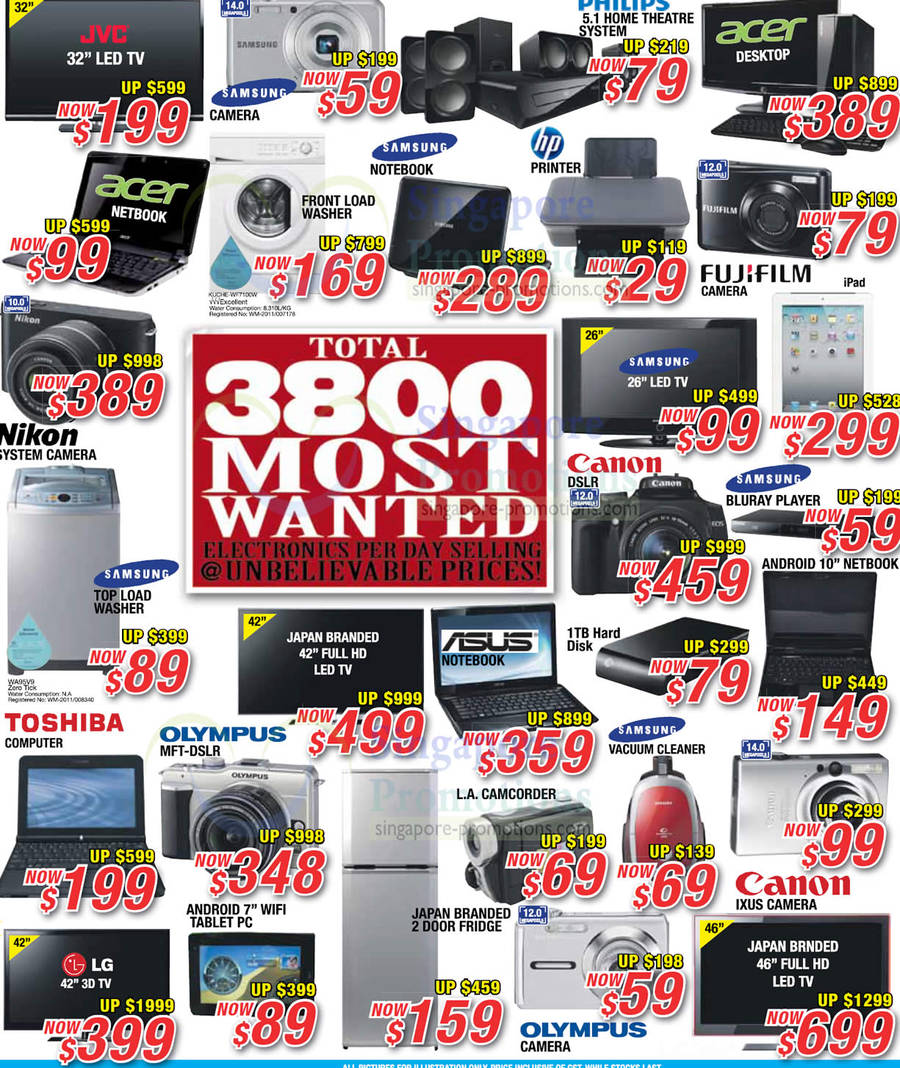 19 Oct JVC LED TV, Samsung Digital Camera, Asus Notebook, Nikon digital Camera, Olympus, Canon, HP Printer