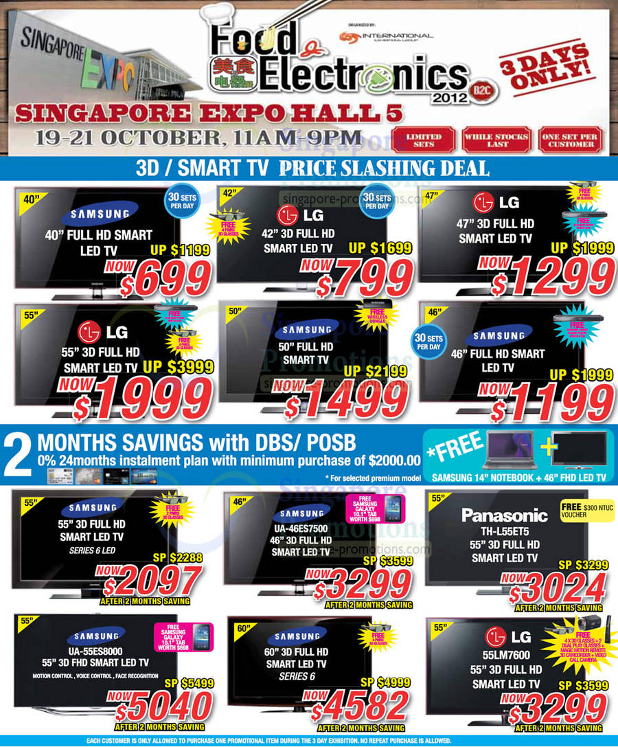 19 Oct LED TVs, LG, Samsung