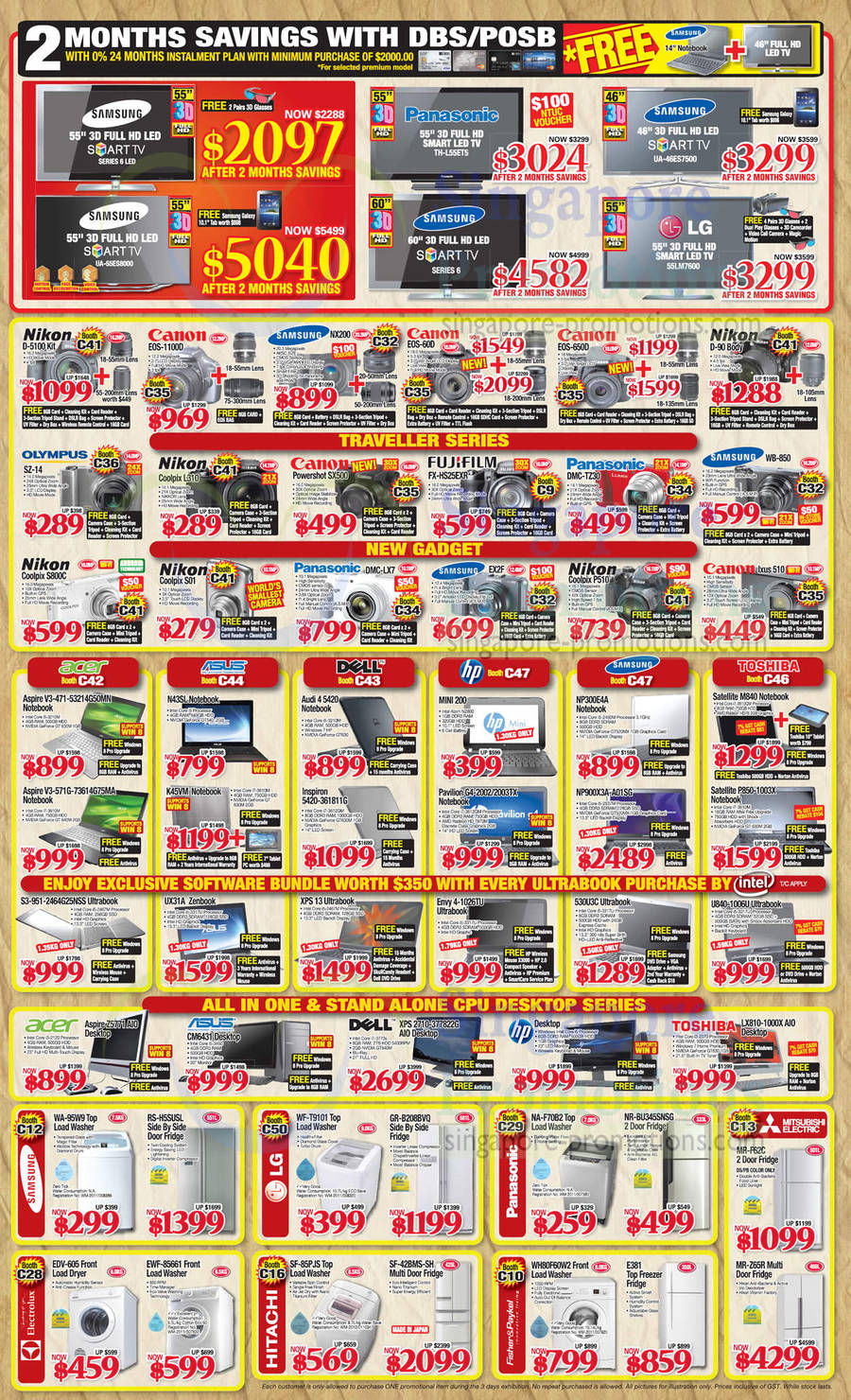 19 Oct Samsung, Panasonic, LG LED TVs, Nikon, Canon, Olympus Digital Cameras, Acer, ASUS, DELL, HP Notebooks, Electrolux, Samsung, Hitachi, FisherPaykel