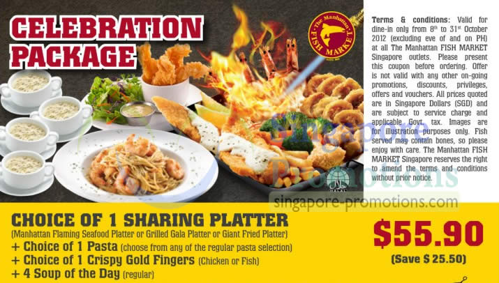 Featured image for Manhattan Fish Market Singapore Dine-In Discount Coupons 8 Oct - 7 Nov 2012
