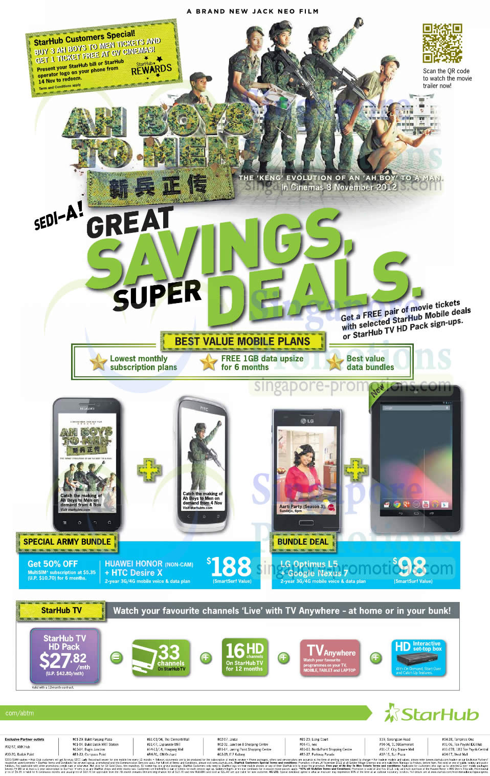 Featured image for Starhub Smartphones, Tablets, Cable TV & Mobile/Home Broadband Offers 20 - 26 Oct 2012