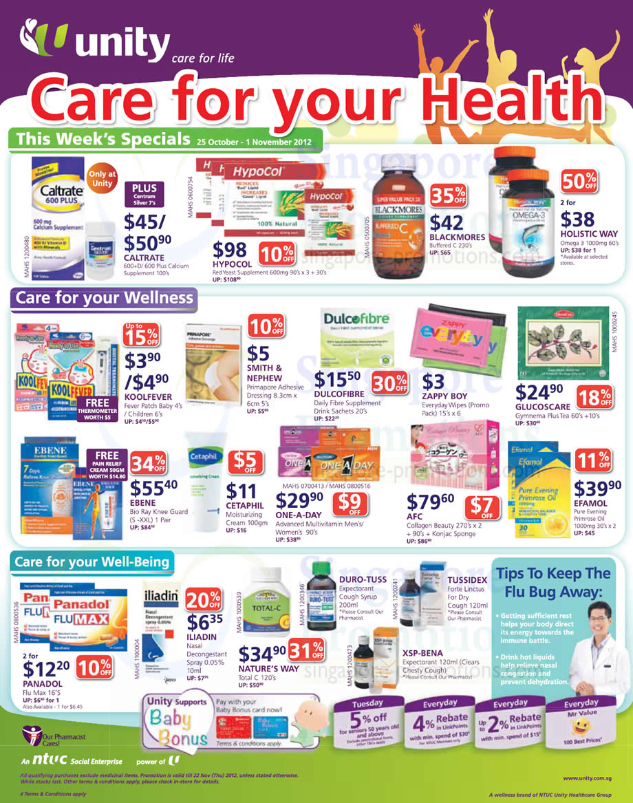Featured image for NTUC Unity Health Offers & Promotions 25 Oct - 22 Nov 2012