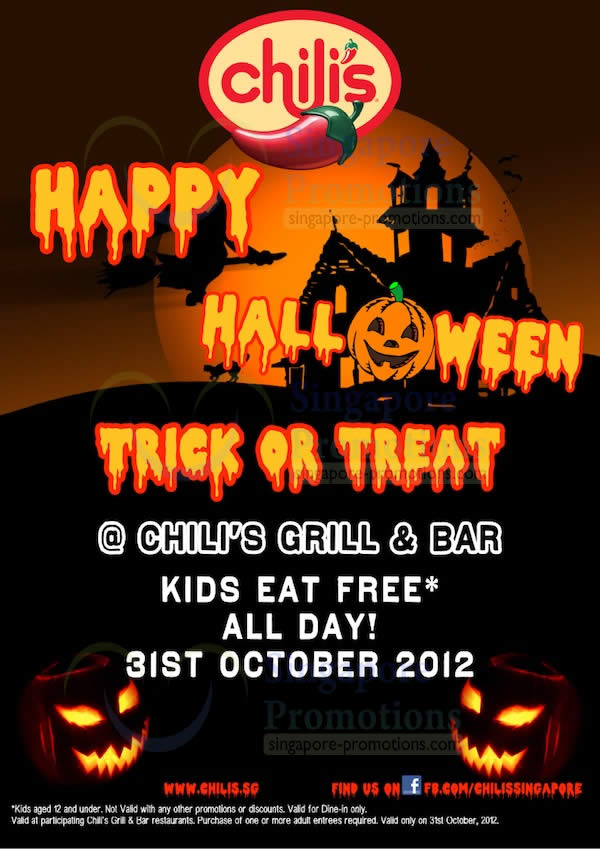 Featured image for Chili’s Grill & Bar Kids Eat FREE Promotion @ Islandwide 31 Oct 2012