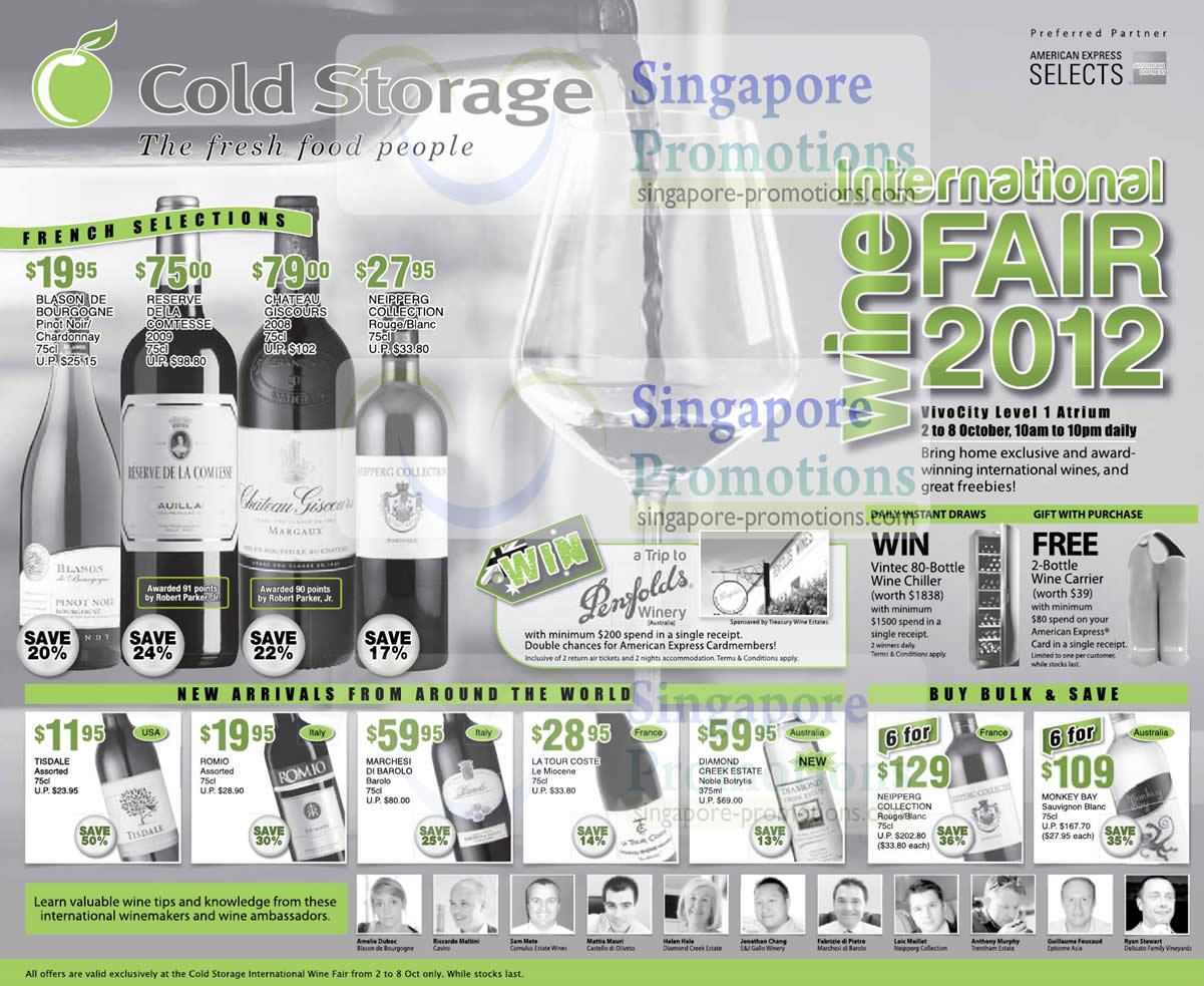 Featured image for Cold Storage International Wine Fair @ VivoCity 2 - 8 Oct 2012