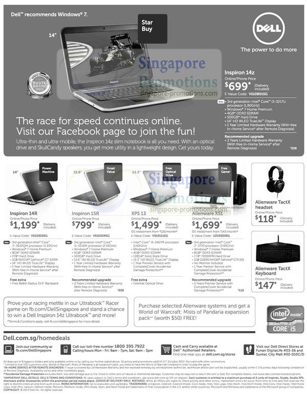 Featured image for Dell Notebooks & Desktop PC Promotion Offers 1 – 11 Oct 2012