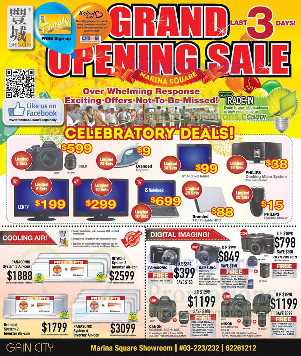 Featured image for Gain City Grand Opening Sale @ Marina Square 12 - 14 Oct 2012