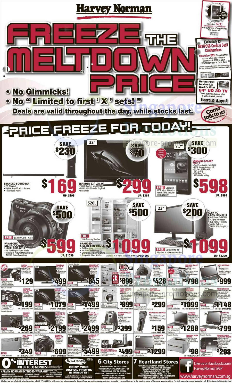 Digital Cameras, LED TVs, Notebooks, Printers, Washers