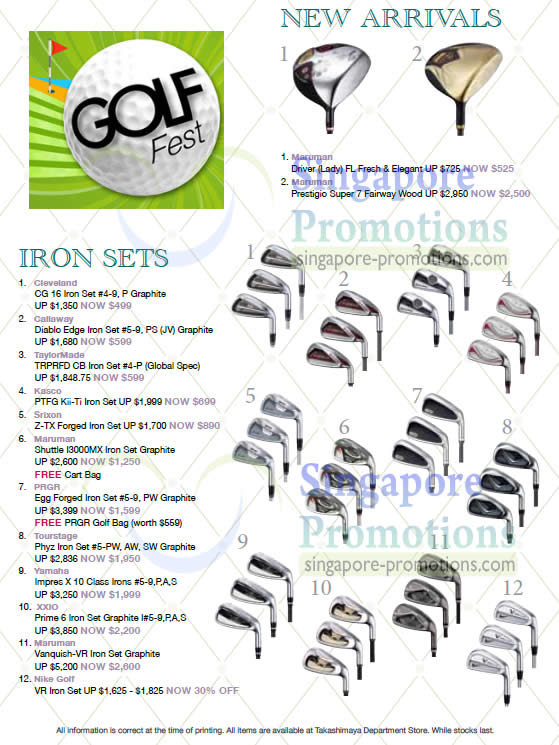 Featured image for Takashimaya Golf Fest Promotions & Offers 5 - 22 Oct 2012