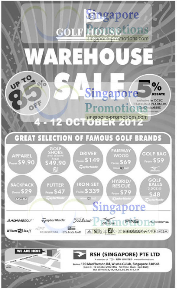 Featured image for (EXPIRED) Golf House Warehouse Sale Up To 85% Off @ Wisma Gulab 4 – 12 Oct 2012
