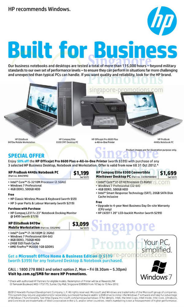 Featured image for HP Business Notebook Offers 17 Oct 2012