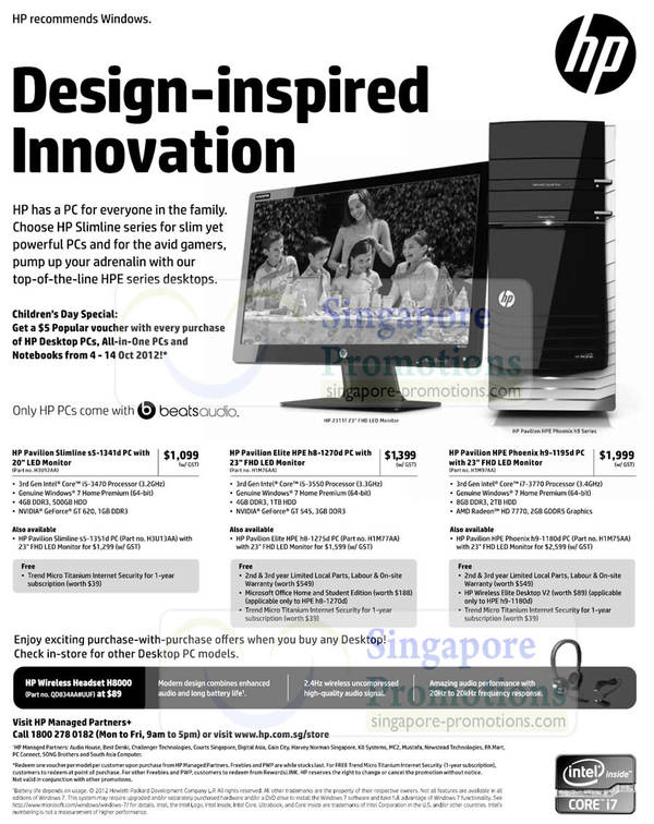 hp desktop offers