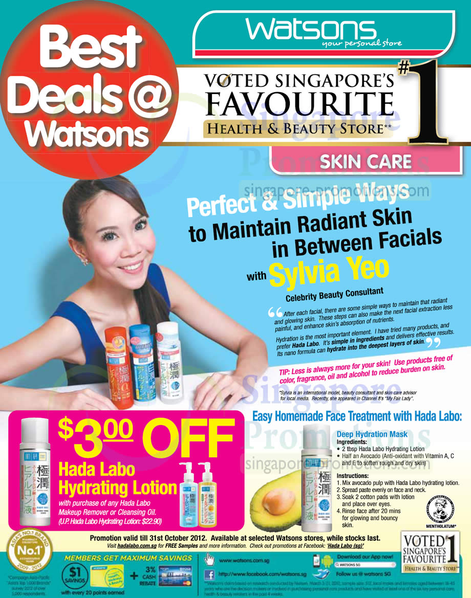 Featured image for Watsons Personal Care, Health, Cosmetics & Beauty Offers 11 - 17 Oct 2012