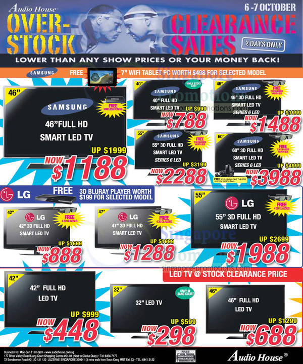 Featured image for Audio House Electronics, TV, Notebooks & Appliances Offers 5 – 7 Oct 2012