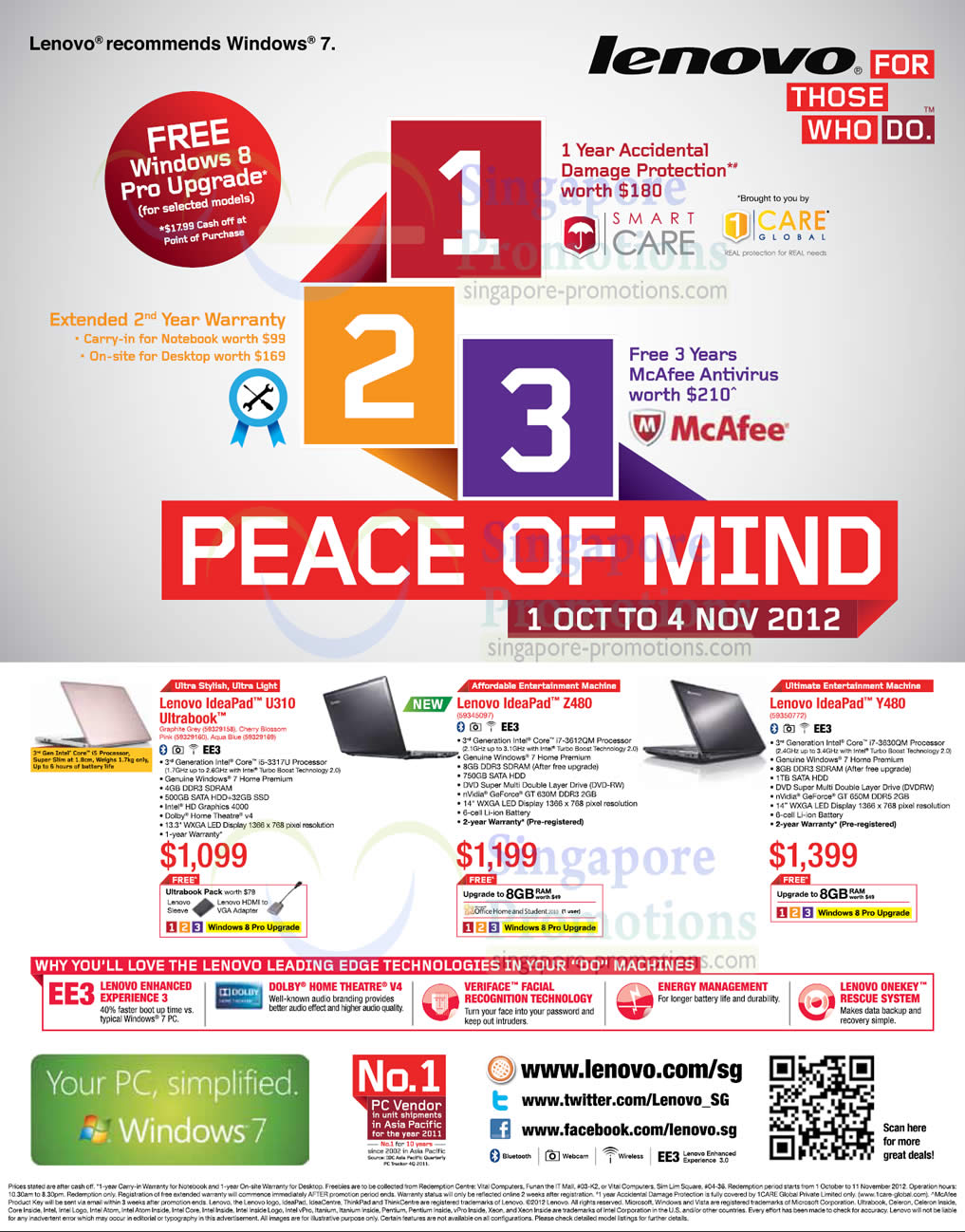 Featured image for Lenovo Notebooks, Desktop PC & All In One Desktop PC Price List Offers 1 Oct - 4 Nov 2012
